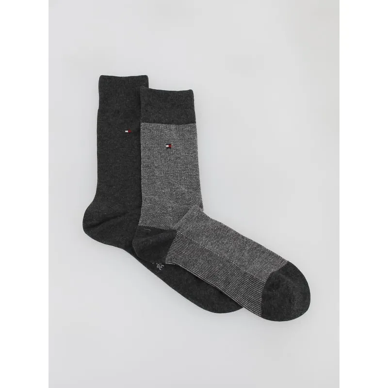 4 paires de chaussettes monogram bleu homme - Tommy Hilfiger | wimod