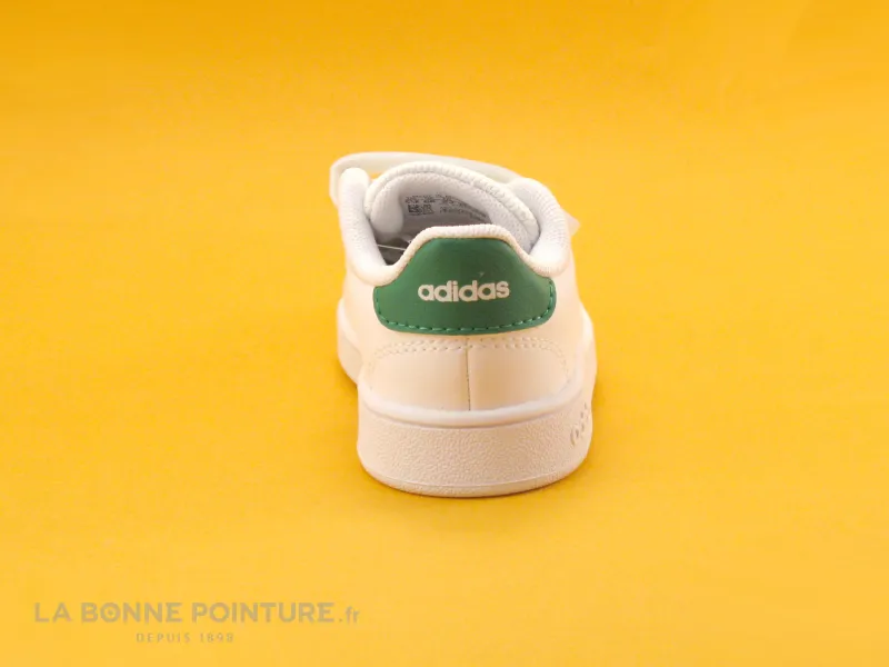 Achat chaussures Adidas Bébé Basket, vente Adidas ADVANTAGE I Blanc Vert - EF0301 - Basket BEBE