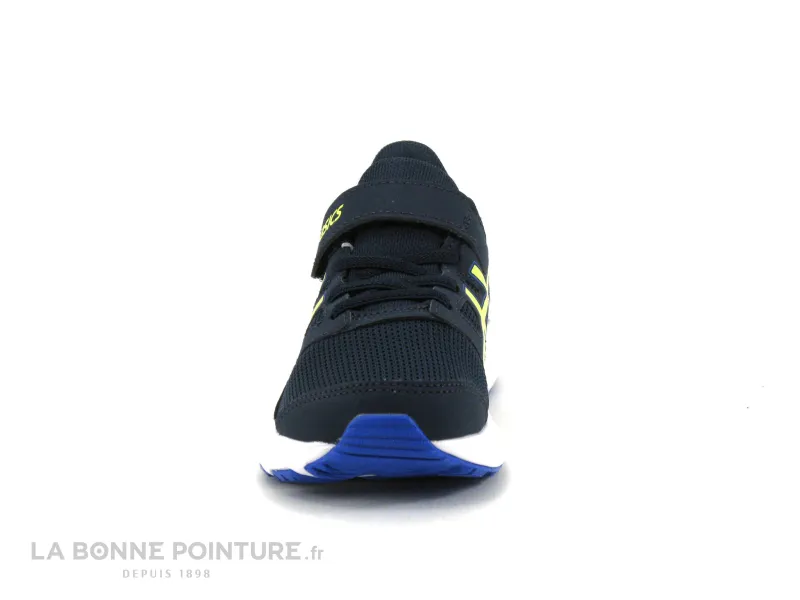 Achat chaussures Asics Enfant Basket, vente Asics JOLT 4 PS 1014A299 - French blue - Glow yellow - Basket bleu marine