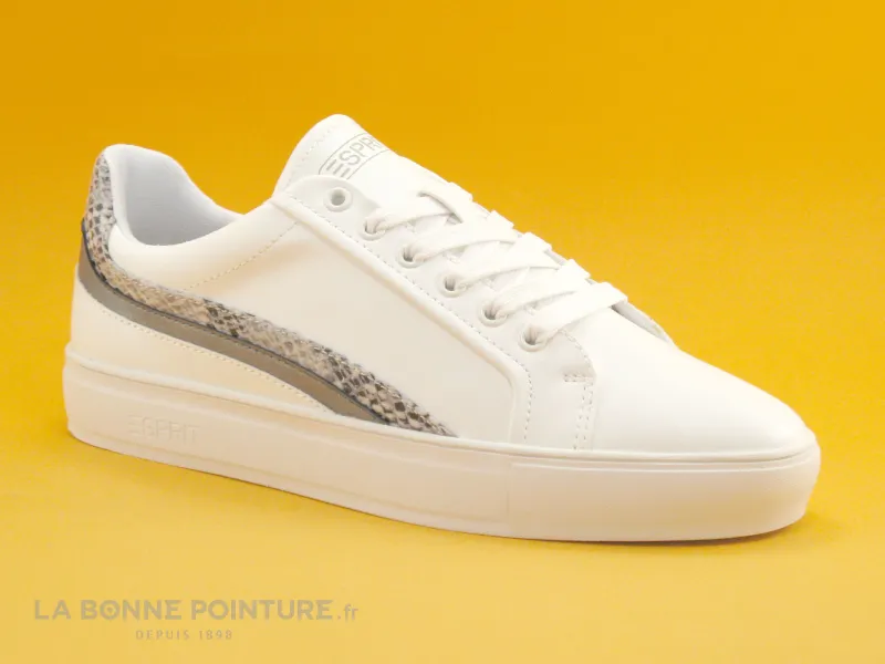 Achat chaussures Esprit Femme Basket, vente Esprit 069EK1W014  100 White - Basket blanche Femme