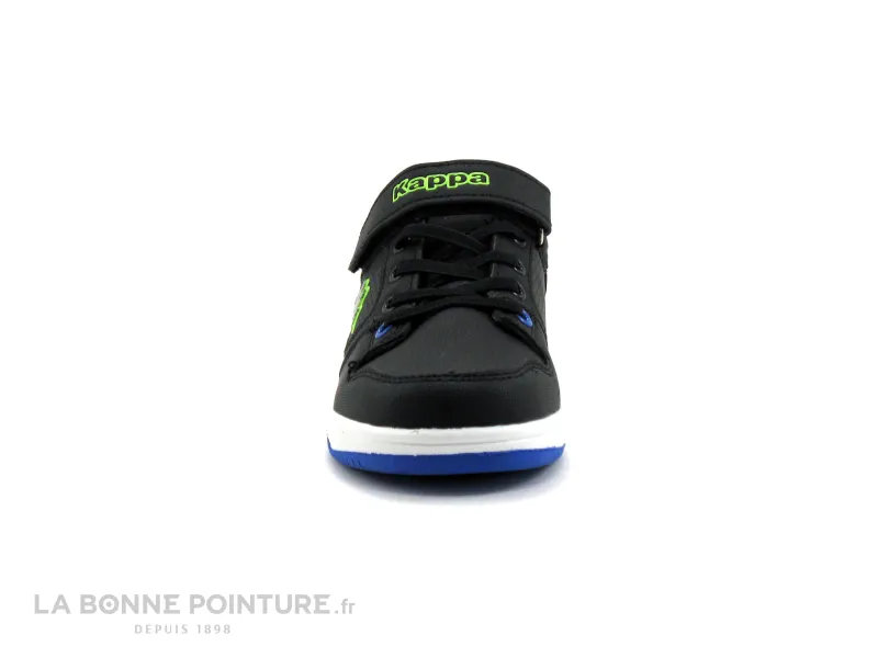 Achat chaussures Kappa Enfant Basket, vente Kappa KARTER LOW EV Kid - Black Blue Green - 304IH20 - Basket