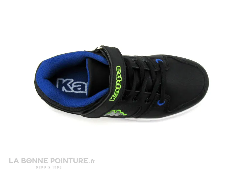 Achat chaussures Kappa Enfant Basket, vente Kappa KARTER LOW EV Kid - Black Blue Green - 304IH20 - Basket