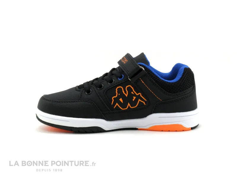 Achat chaussures Kappa Enfant Basket, vente Kappa KASH Low Black Orange - Basket montant GARCON