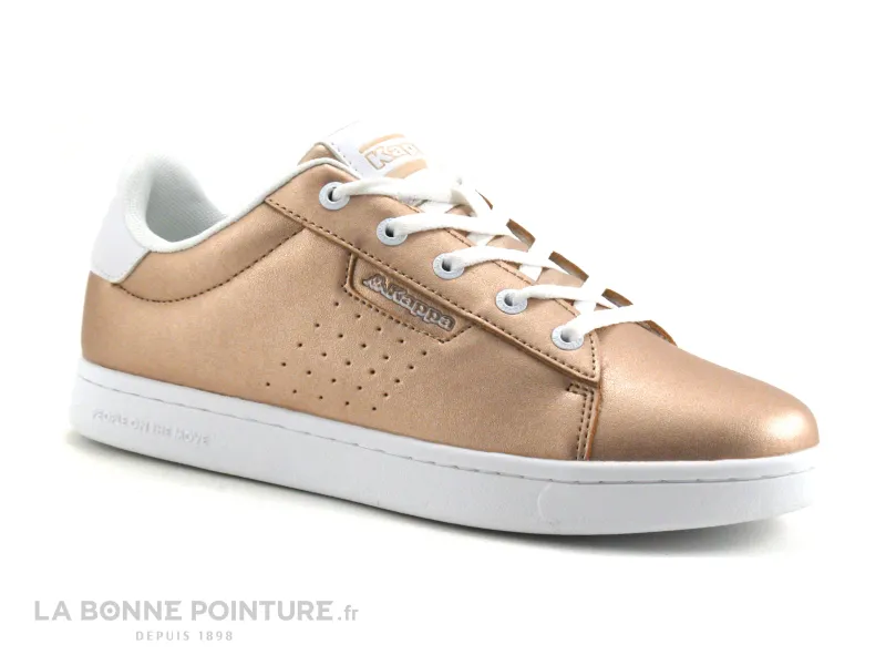 Achat chaussures Kappa Junior Basket ville, vente Kappa TCHOURI Lace Pink smoke - White - Basket rose gold