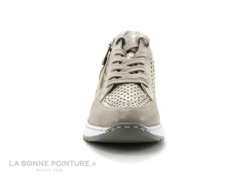 Achat chaussures Rieker Femme Basket, vente Rieker N4327-80 Beige metallic - Basket mode Femme