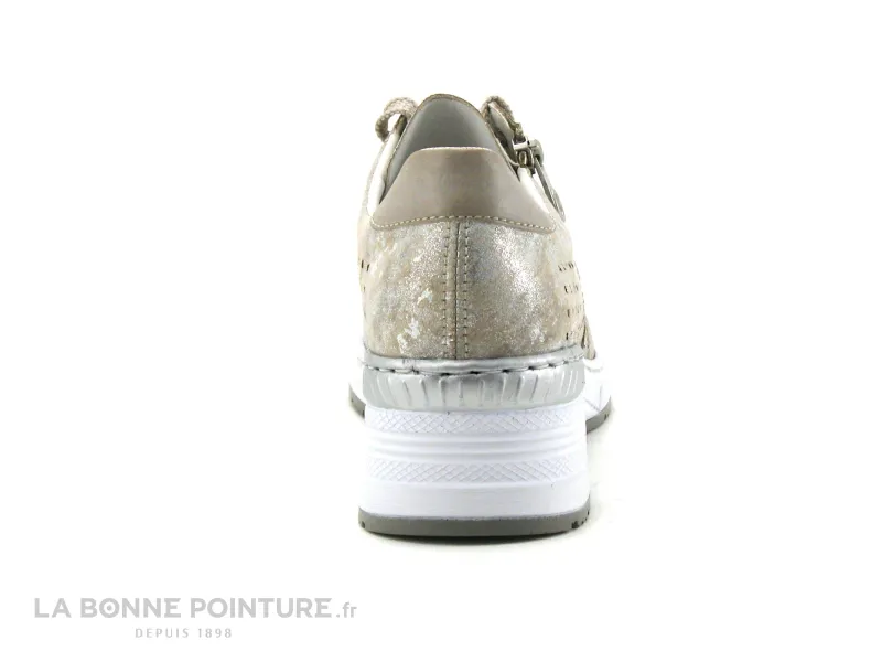 Achat chaussures Rieker Femme Basket, vente Rieker N4327-80 Beige metallic - Basket mode Femme