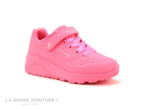 Achat chaussures Skechers Enfant Basket, vente Skechers 310451L NPNK Uno Lite - Basket fille rose