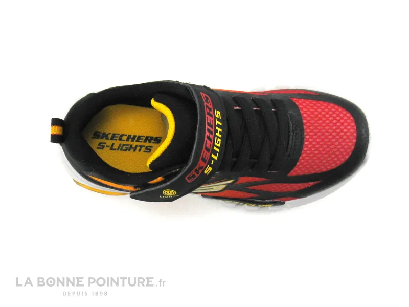 Achat chaussures Skechers Enfant Basket, vente Skechers Lights Flex Glow Dezlo black red - 400016L - Basket led