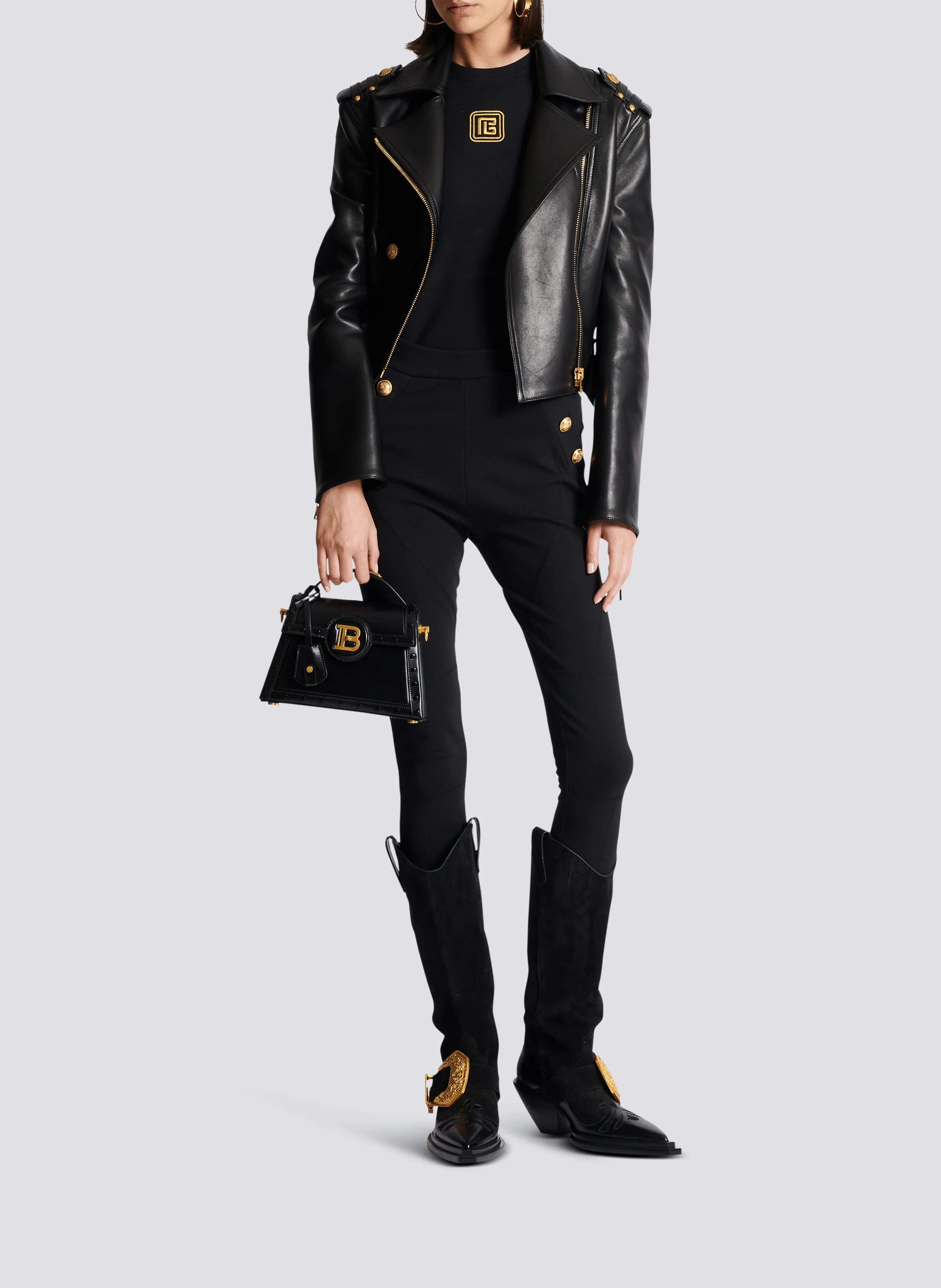 BALMAIN  Débardeur pb brodé - Noir