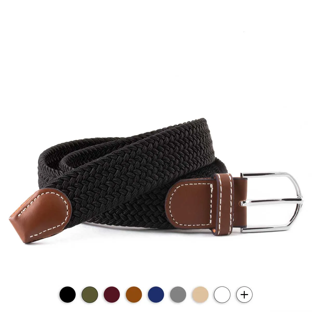 Braided belt - Nylon / fabric (plain color or bicolor)