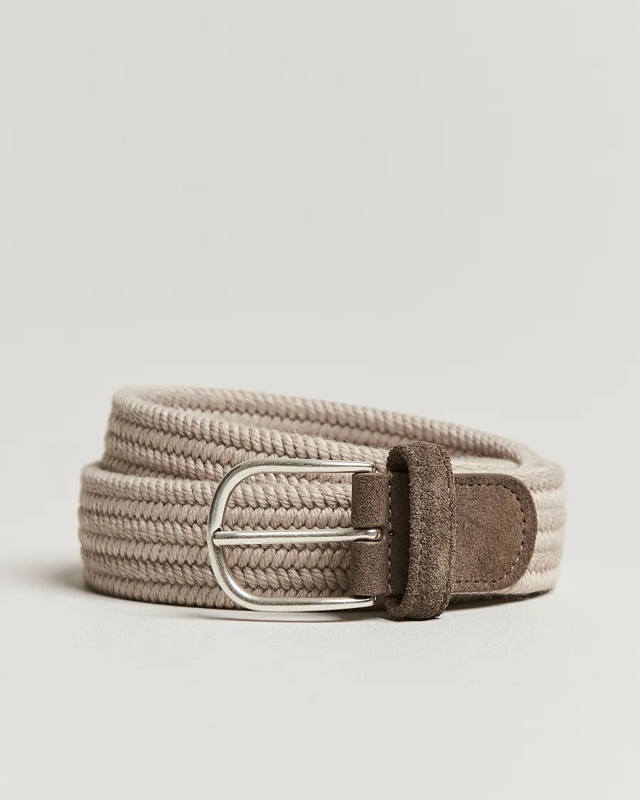 Braided Wool Belt Beige