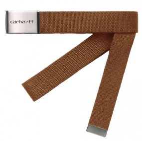 CARHARTT - Clip Belt Chrome, Hamilton brown - INSIDE URBAN WEAR