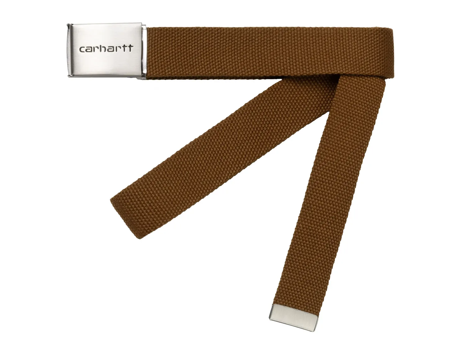 Carhartt WIP Clip Belt Chrome Hamilton Brown