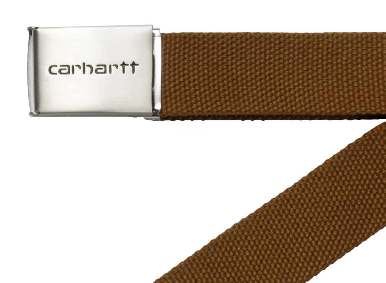 Carhartt WIP Clip Belt Chrome Hamilton Brown