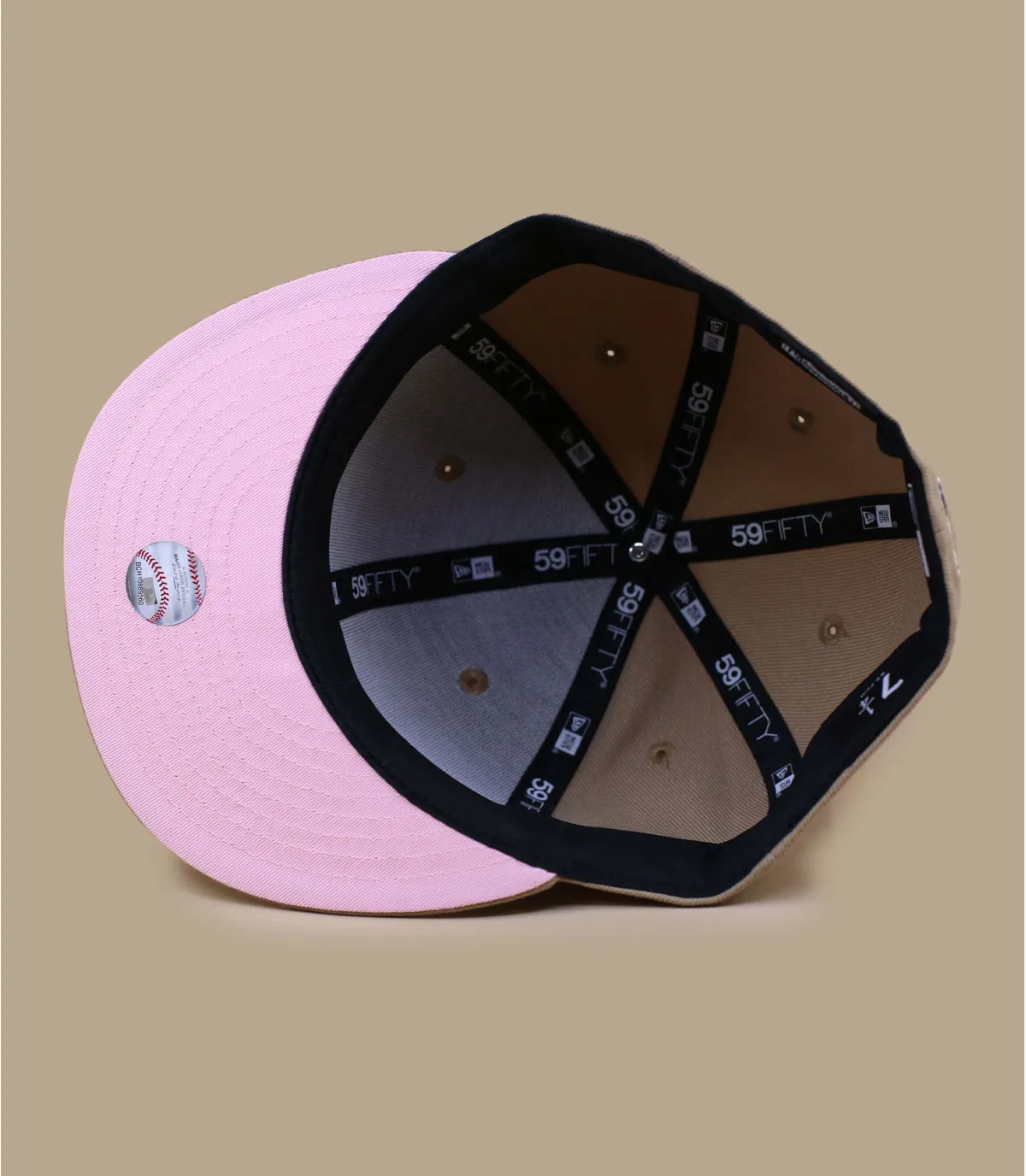 casquette dodgers camel rose - Side Patch 5950 LA Dodgers camel pink New Era : Headict