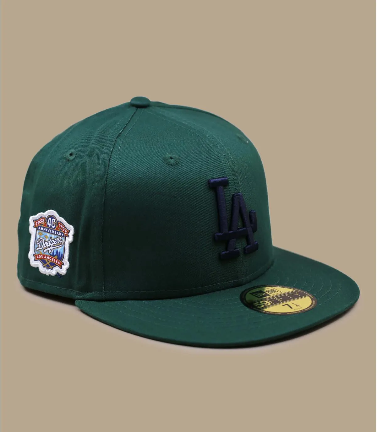 casquette LA vert - Patch 59Fifty LA dark green New Era : Headict