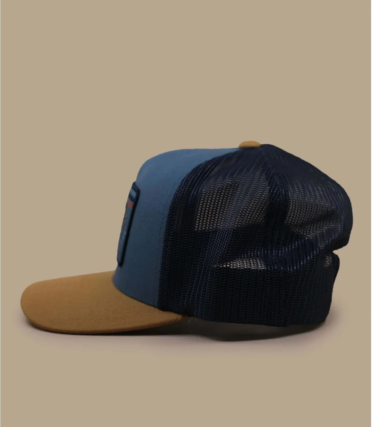 Casquette trucker bleue poisson - Double Haul Trucker slate workwear Salty Crew : Headict