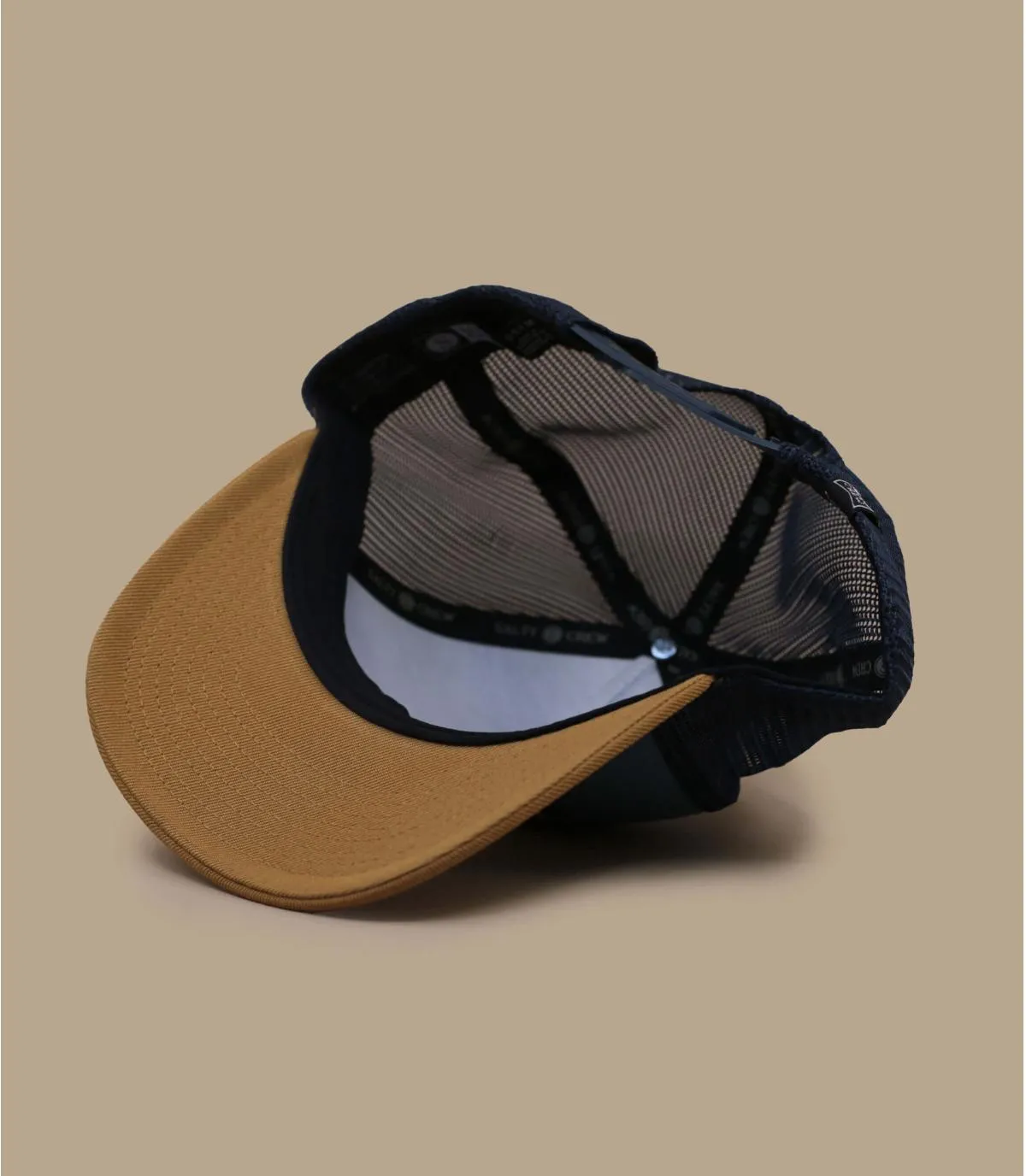 Casquette trucker bleue poisson - Double Haul Trucker slate workwear Salty Crew : Headict