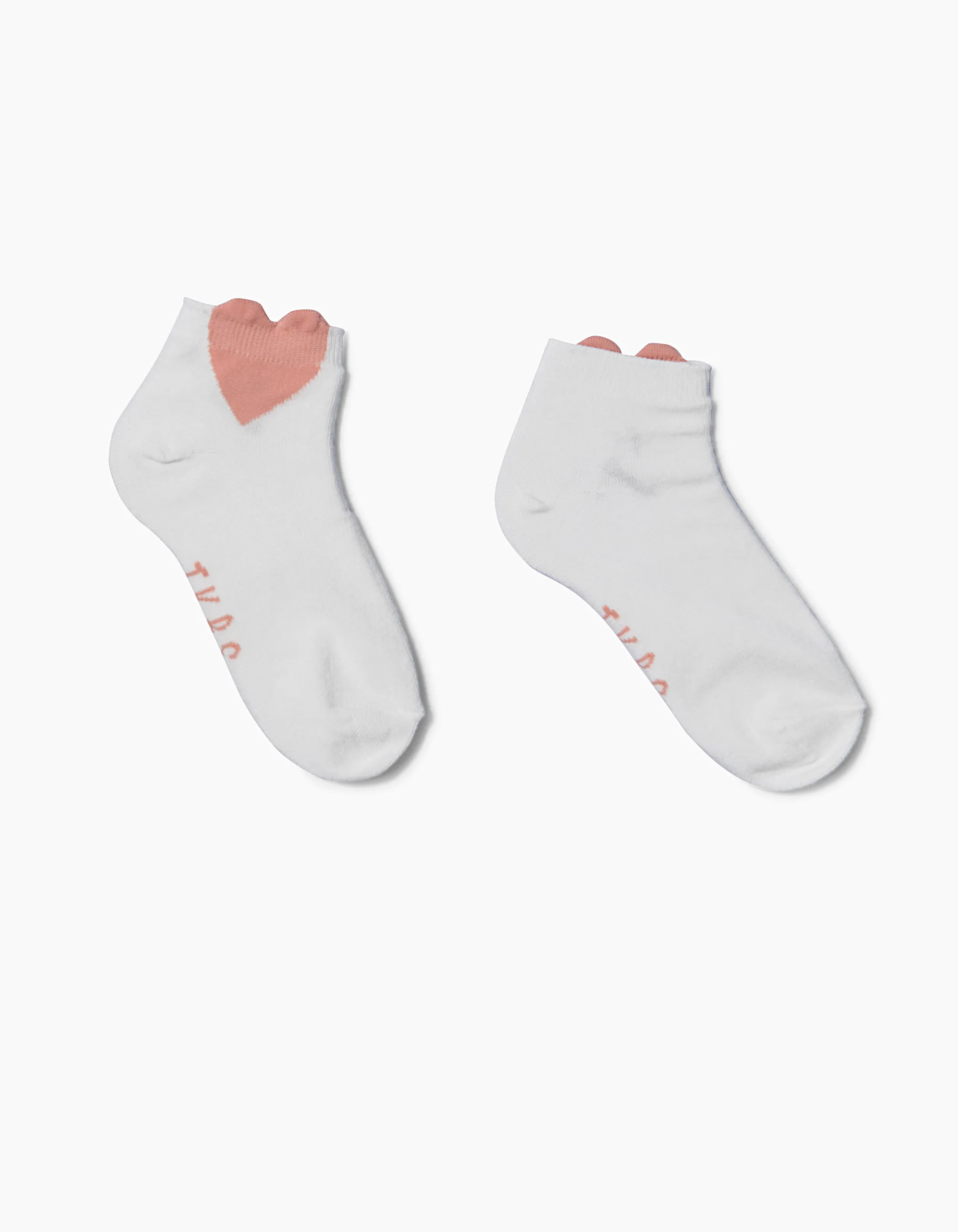 Chaussettes blanc cassé et pêche fille