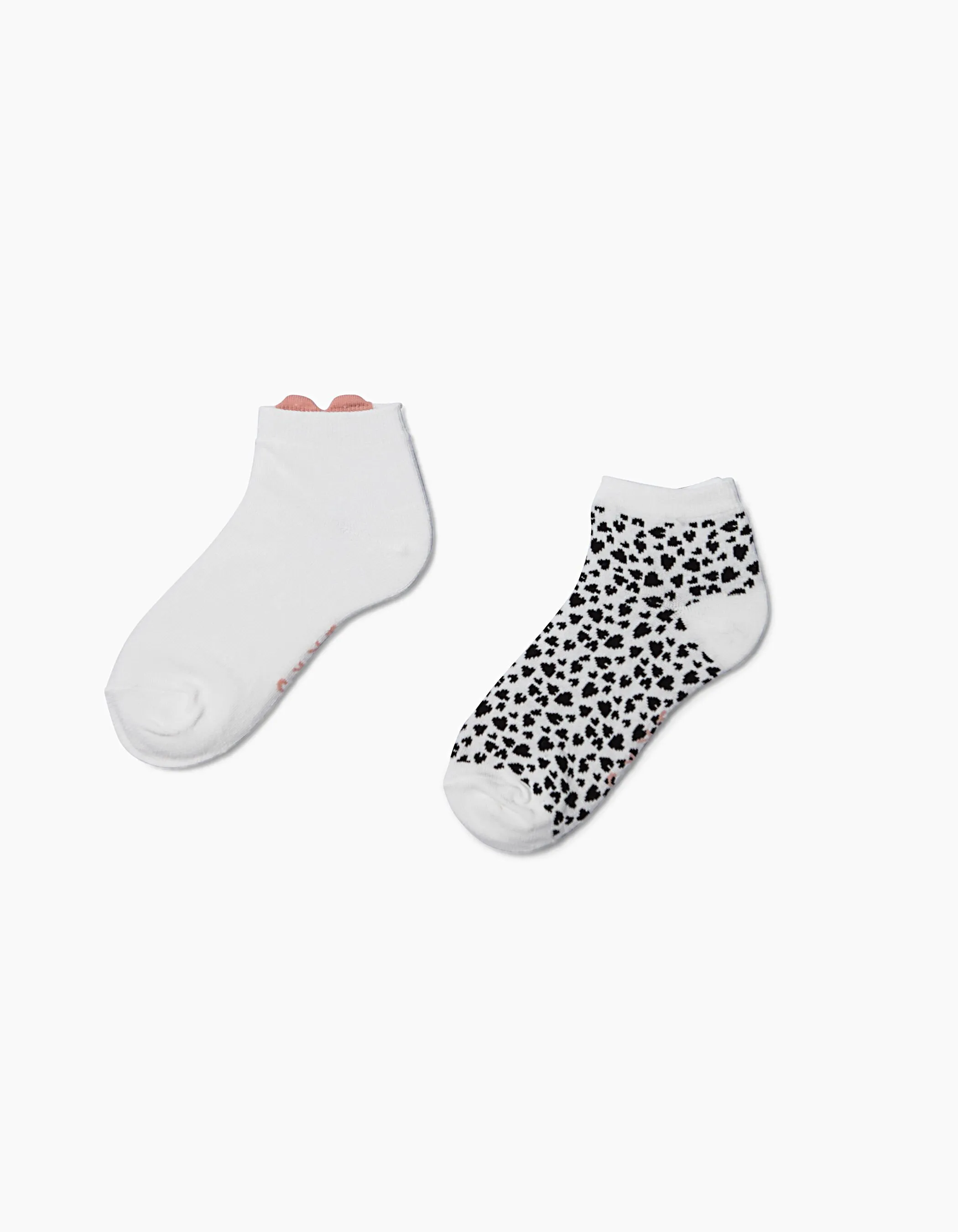 Chaussettes blanc cassé et pêche fille