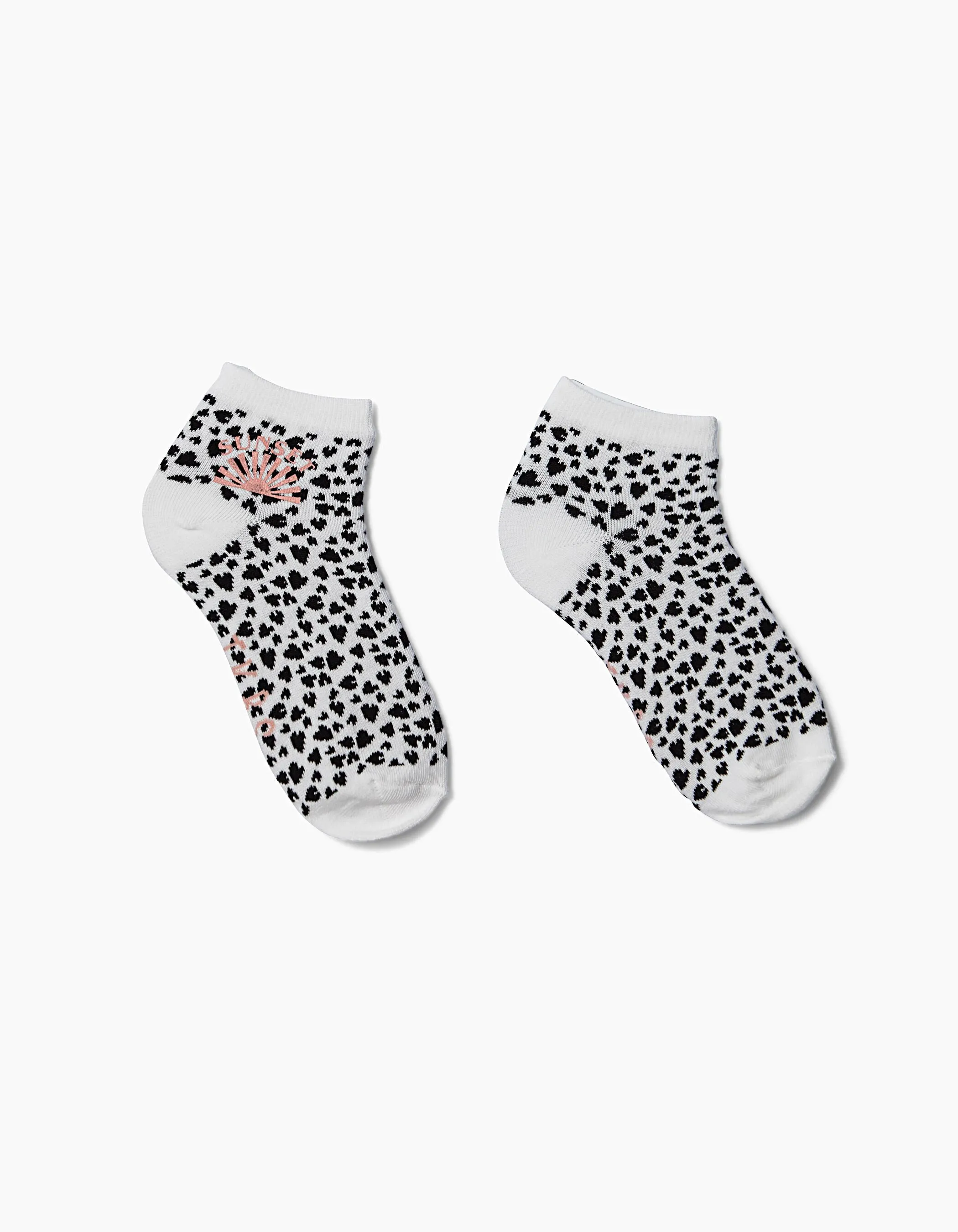 Chaussettes blanc cassé et pêche fille