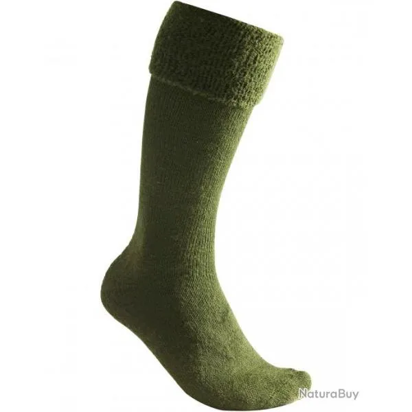 Chaussettes hautes Woolpower 600 (Couleur: Pine green, Taille: 45-48)