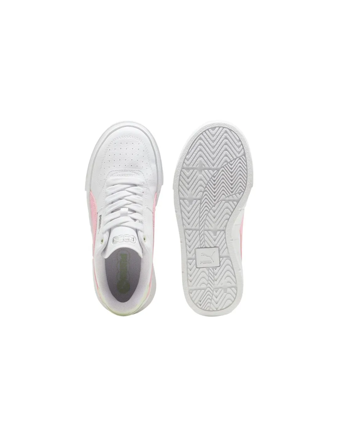 Chaussures Court Puma Cali Anim Blanc/Rose Fille