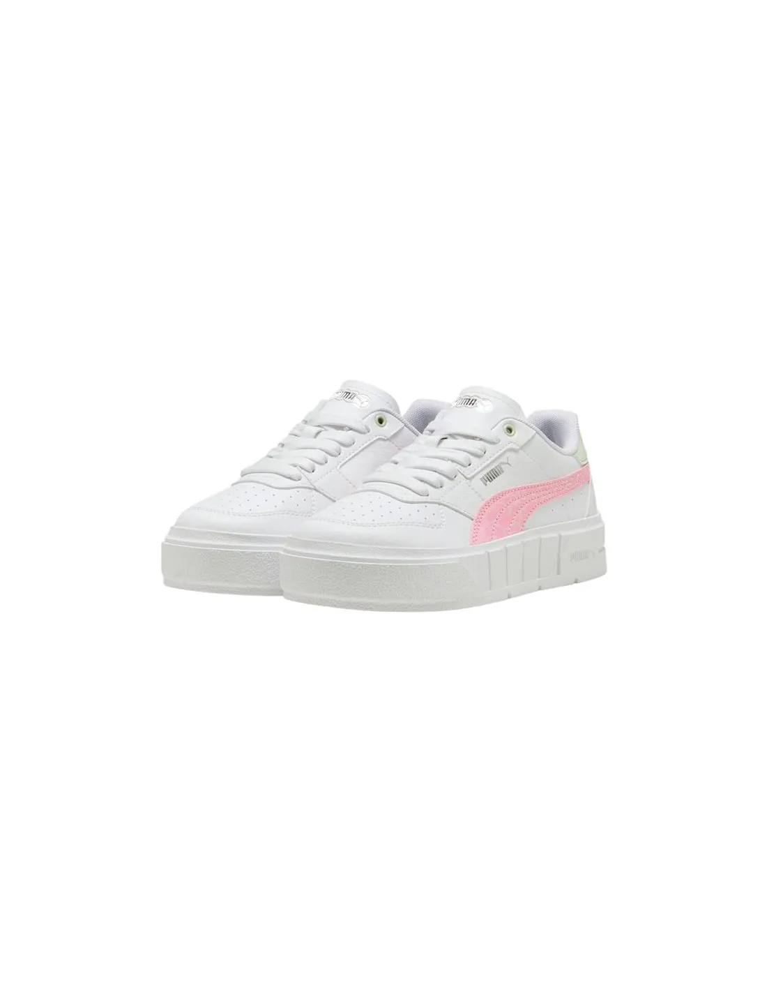 Chaussures Court Puma Cali Anim Blanc/Rose Fille