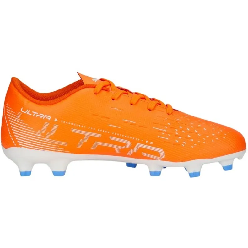 Chaussures de football Puma Ultra Play FG/AG 107233 01 orange oranges et rouges