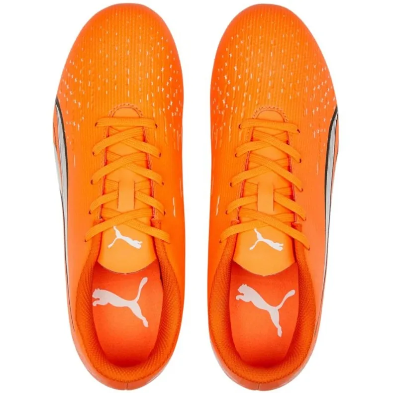 Chaussures de football Puma Ultra Play FG/AG 107233 01 orange oranges et rouges