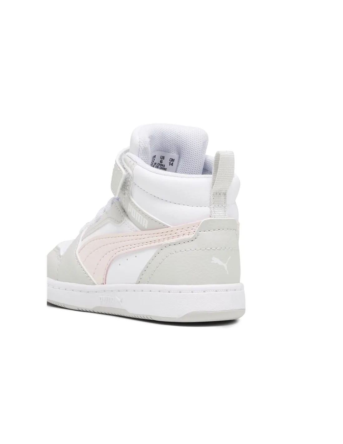 Chaussures de Puma Rebound V6 Mid Enfant Blanc