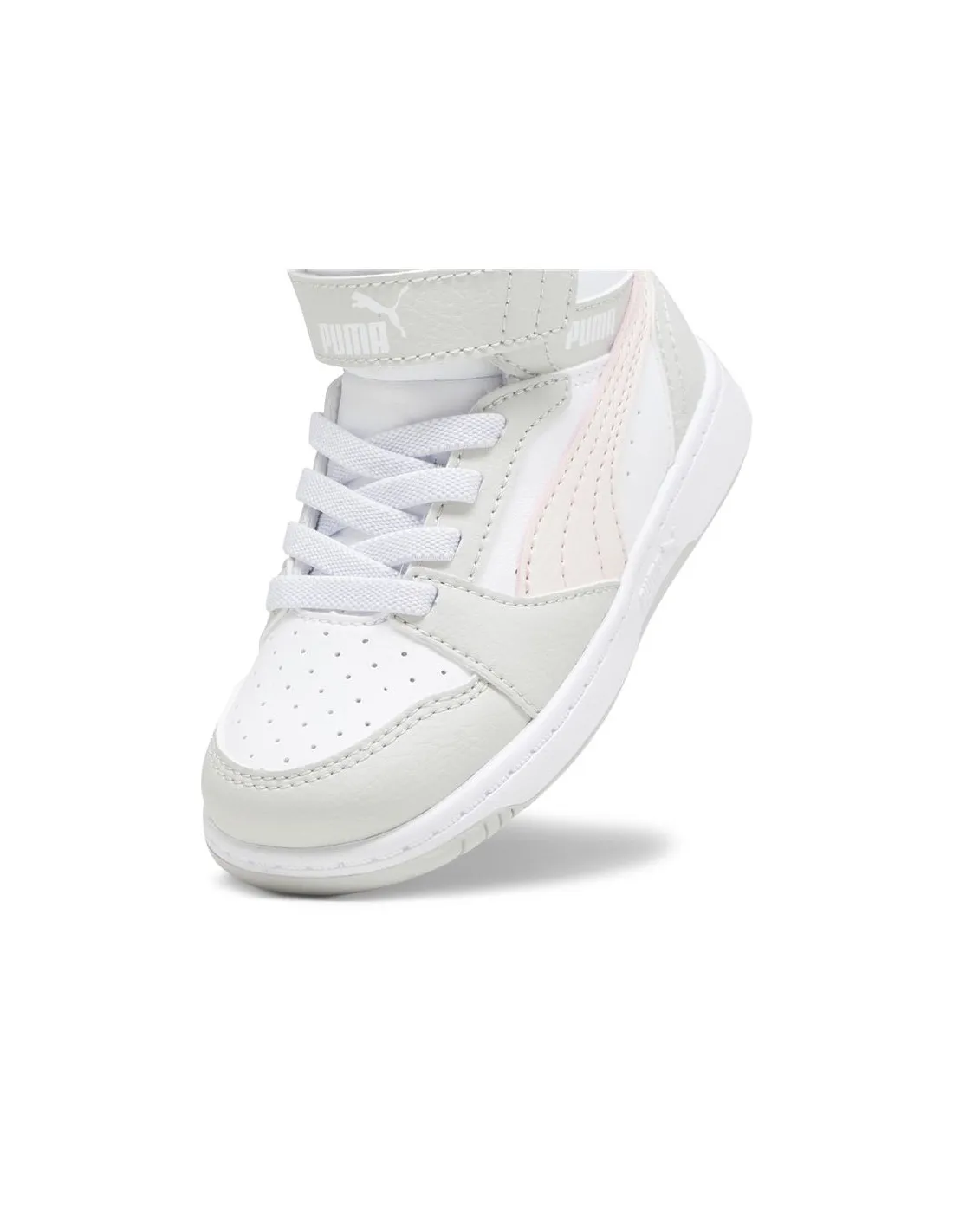 Chaussures de Puma Rebound V6 Mid Enfant Blanc