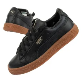 Chaussures Puma Basket Classic Gum Jr 366669 01 le noir