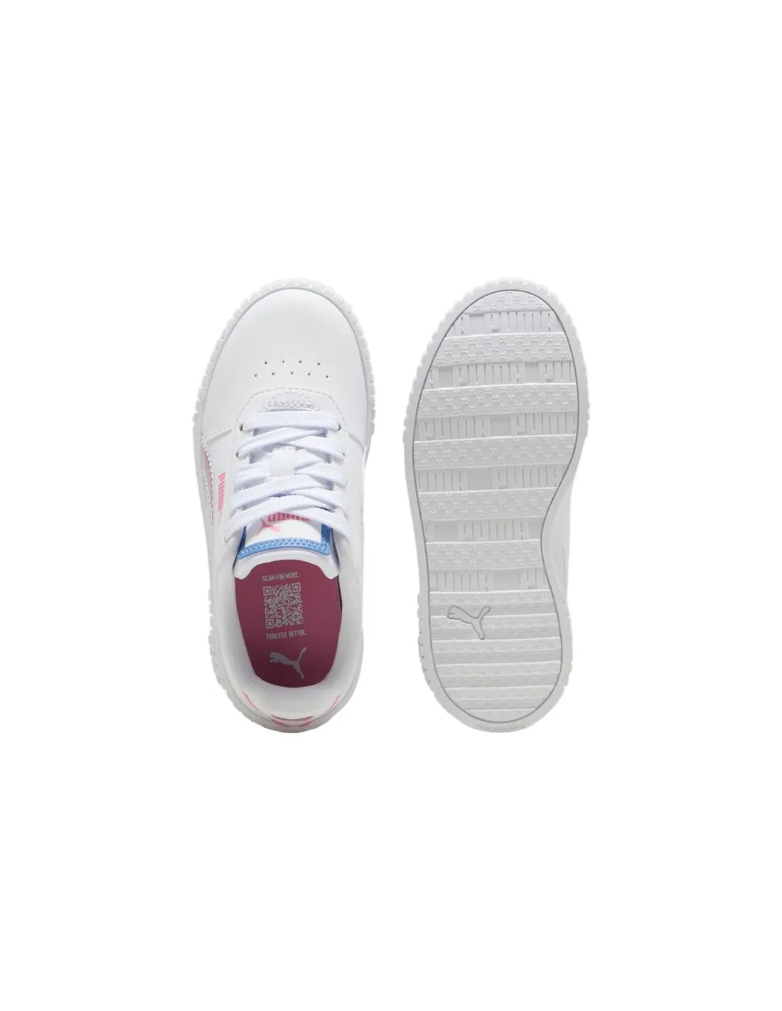 Chaussures Puma Carina 2.0 Deep Dive White Enfant