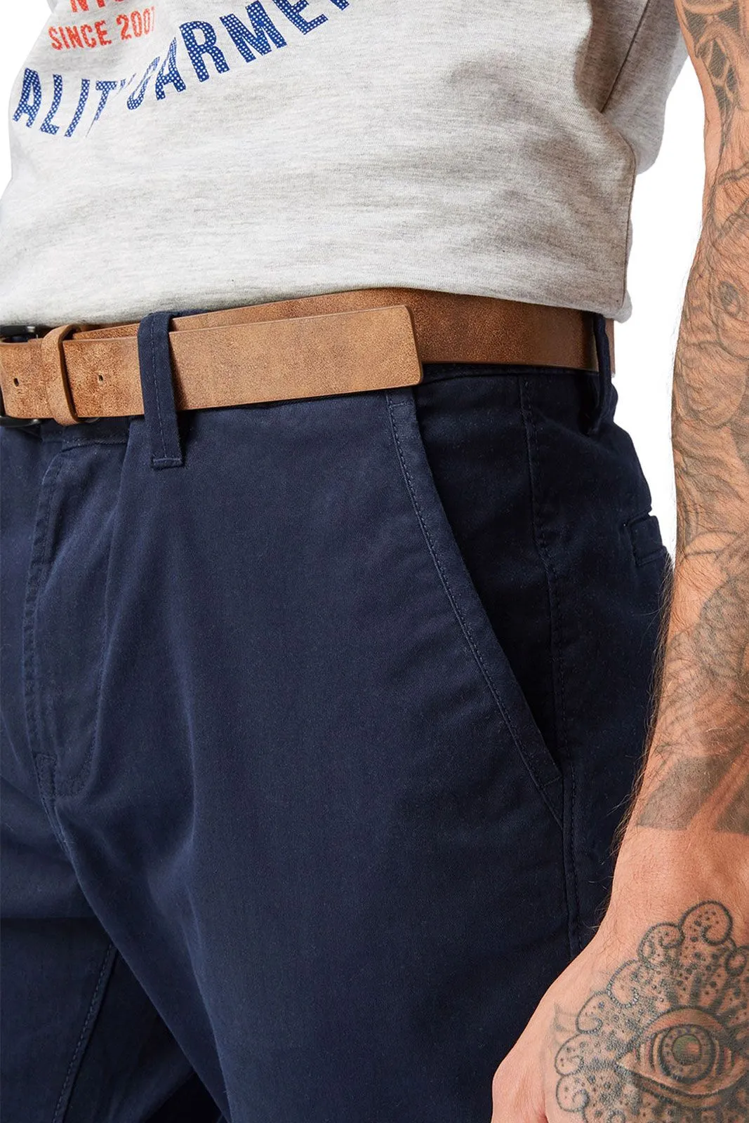 Chino TOM TAILOR BELT Captain Blue