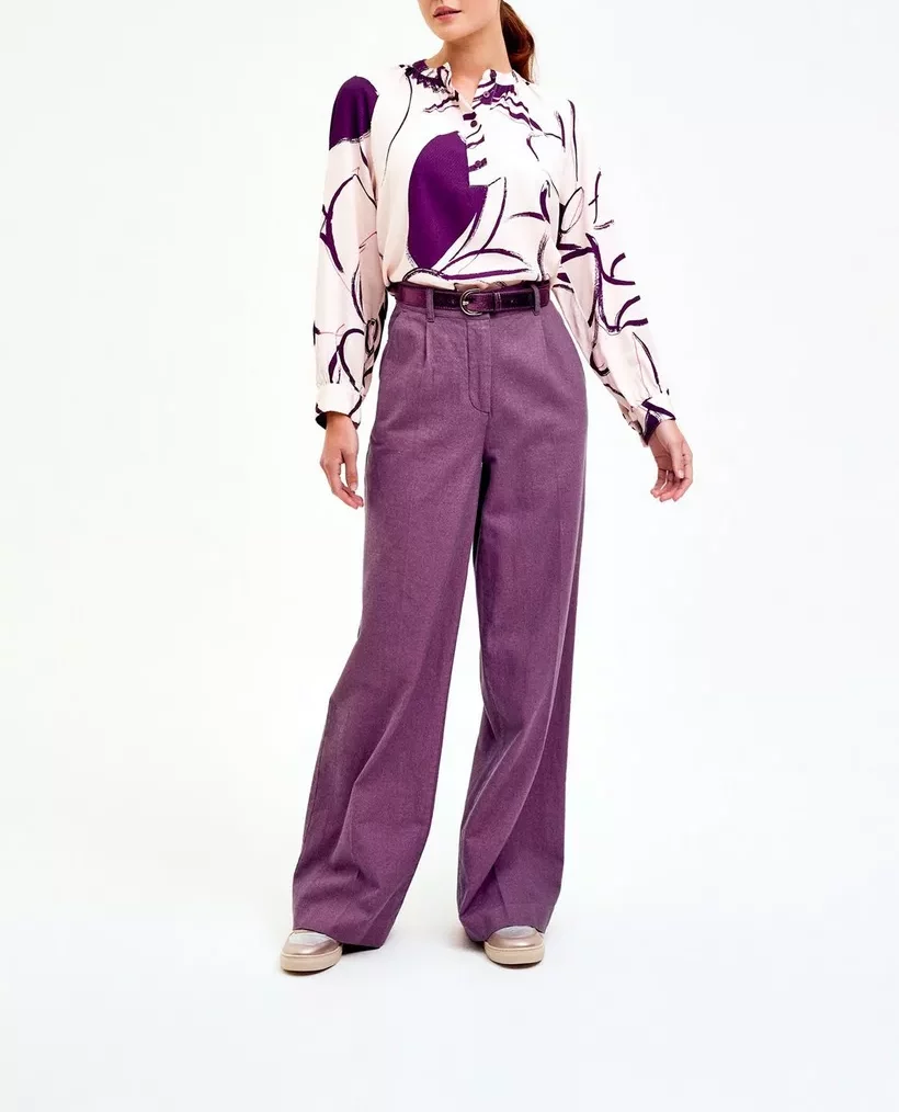 CKS RODA Pantalon Long Femme Violet