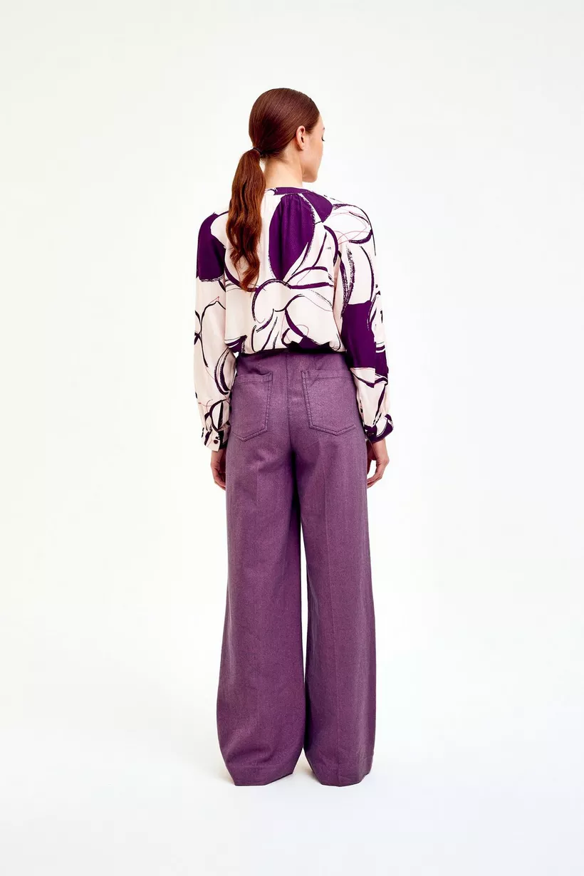 CKS RODA Pantalon Long Femme Violet