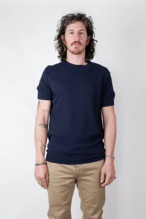 Daniele Fiesoli Textured Cotton T-shirt Navy - Trouva