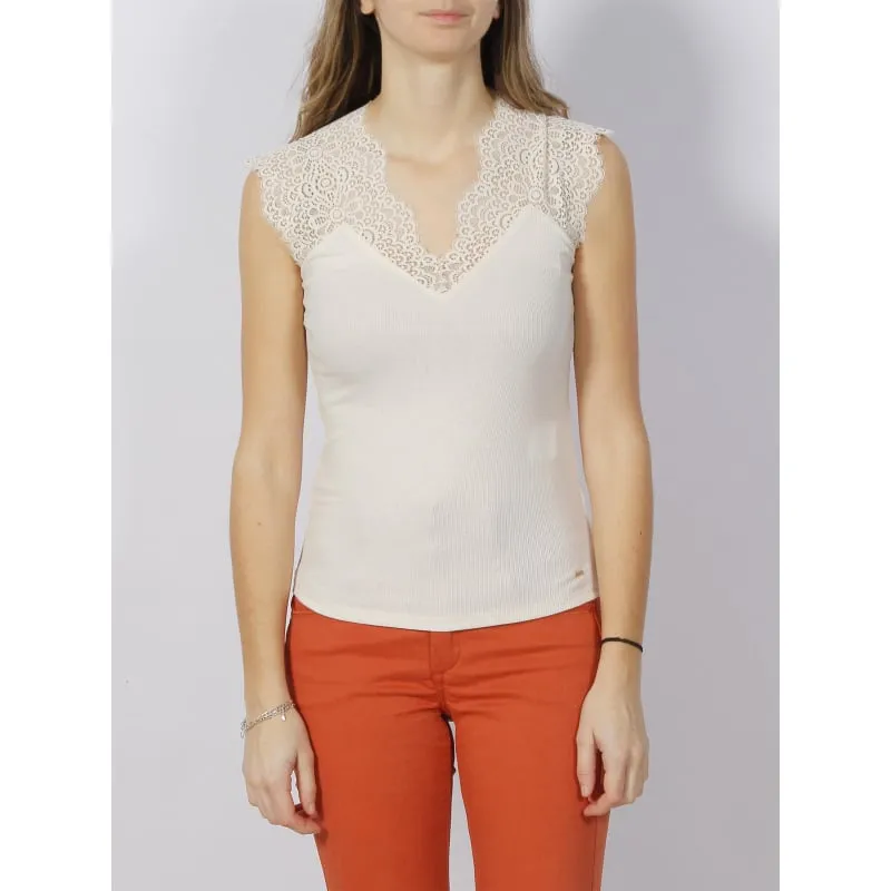 Débardeur basic halter blanc femme - Salsa | wimod