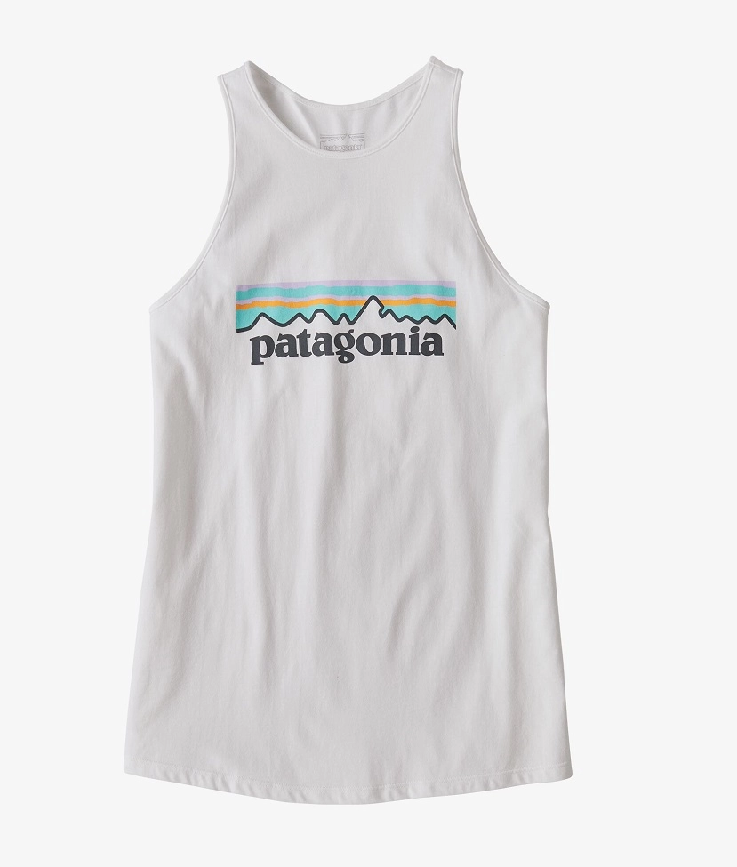 Débardeur Patagonia Women Pastel P6 Logo Organic High Neck White