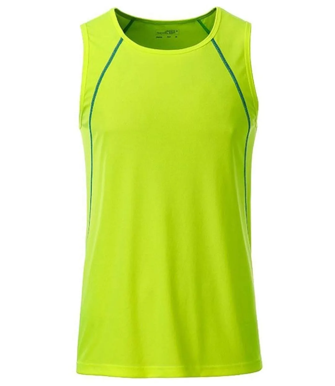 Débardeur running respirant - Homme - JN494 - jaune et bleu vif