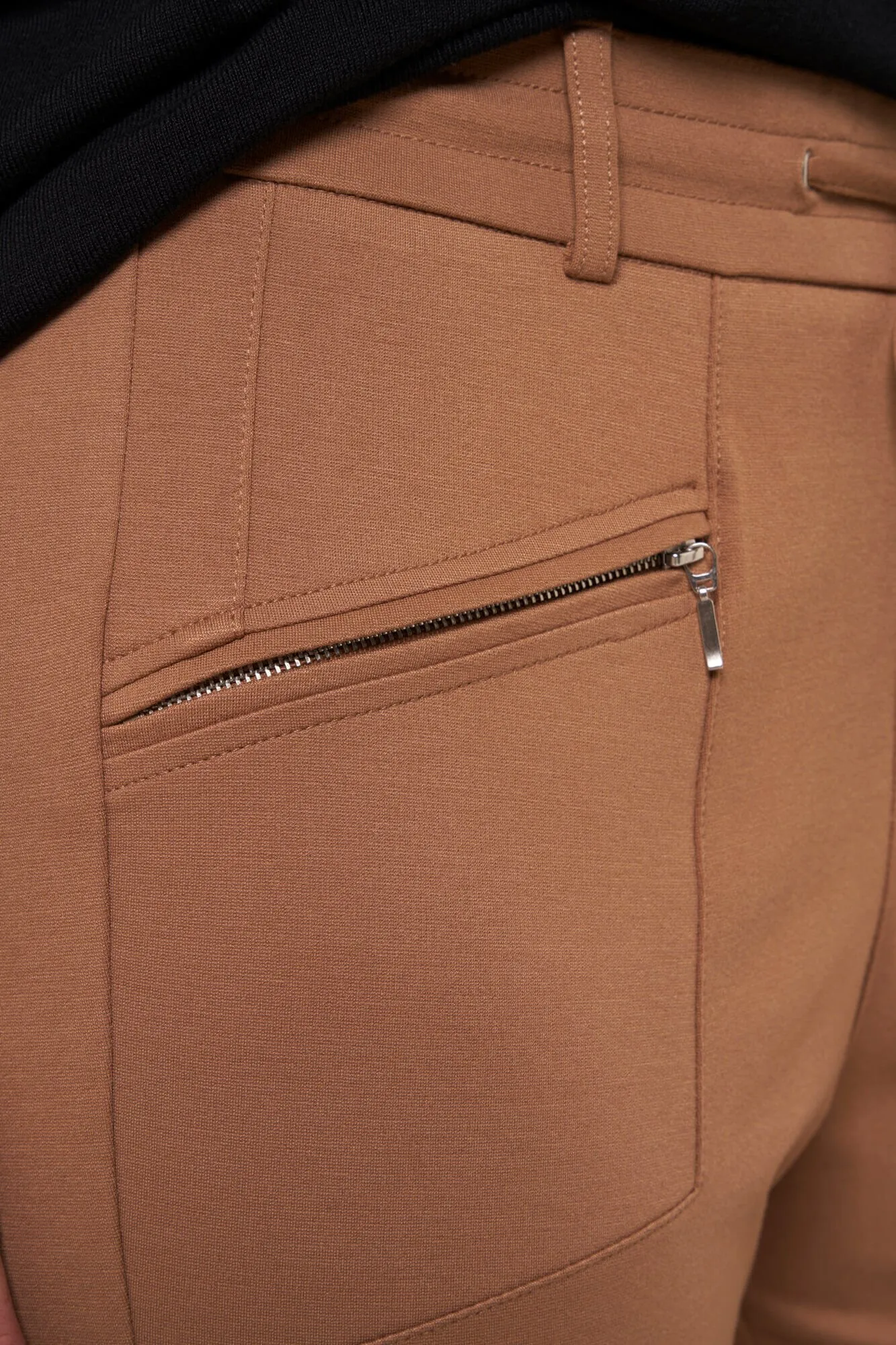 Femmes Pantalon à cordon de serrage camel | MS Mode