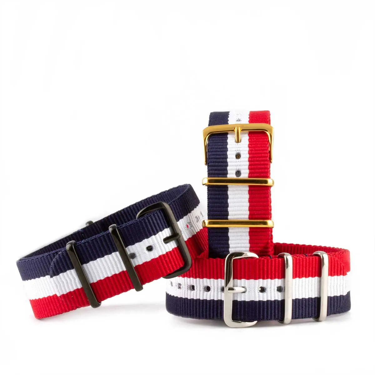 French soccer team Pack - NATOBELT belt and assorted NATO strap (blue, white, red)