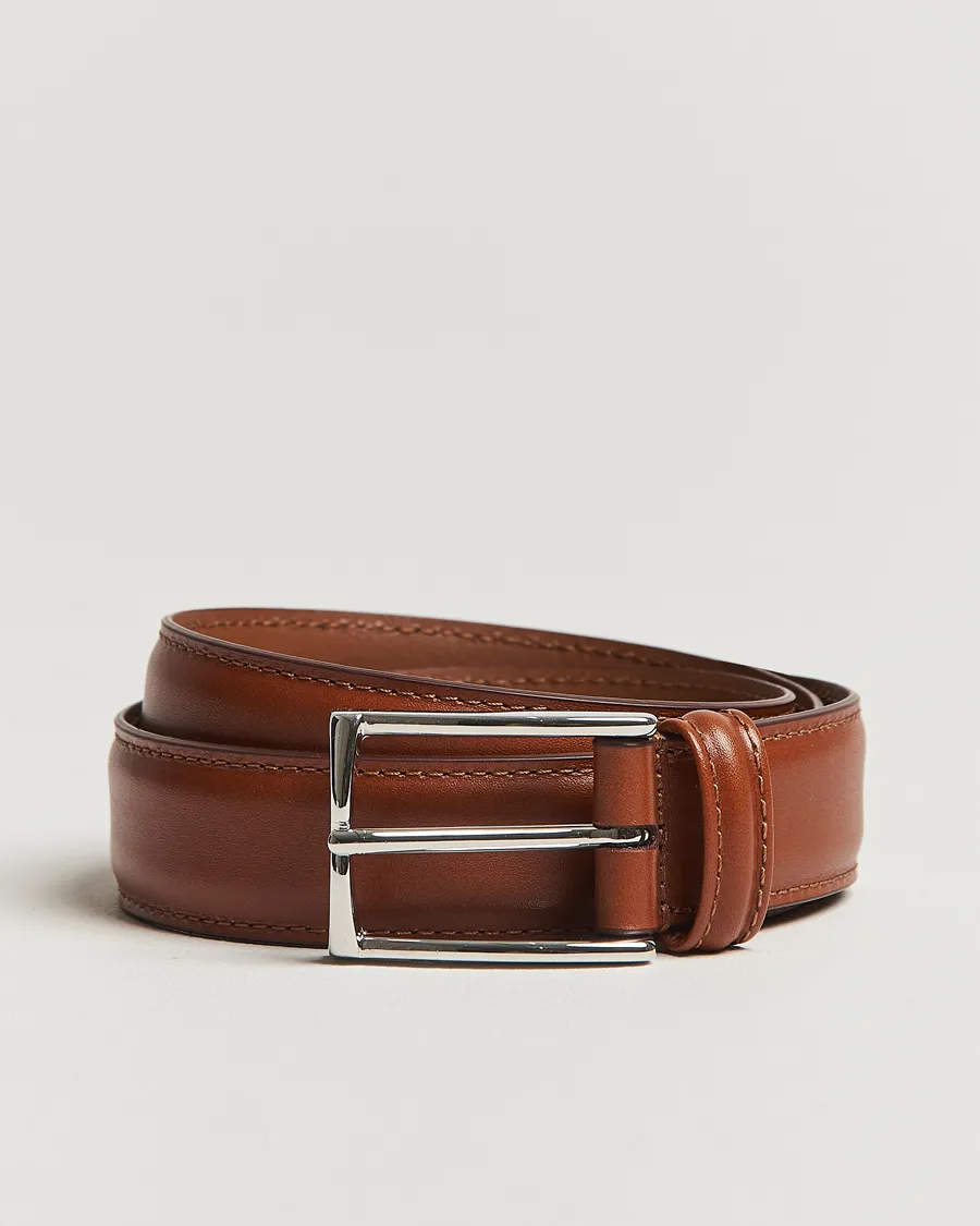 Leather Suit Belt 3 cm Light Brown