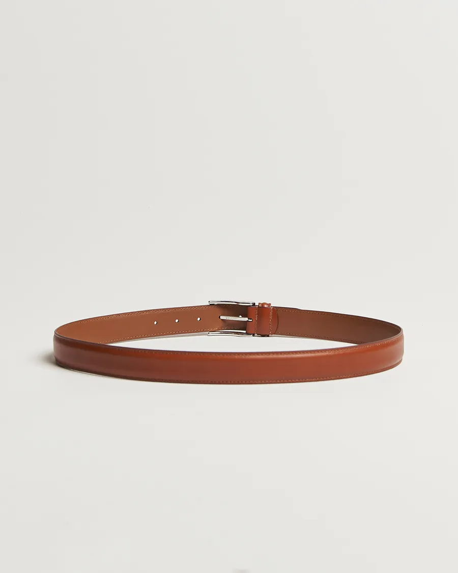 Leather Suit Belt 3 cm Light Brown