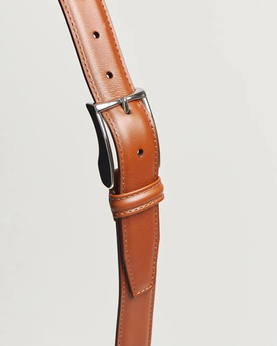 Leather Suit Belt 3 cm Light Brown