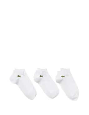 Lot de 3 paires de chaussettes basses Lacoste Ref 55568 Z92 Blanc