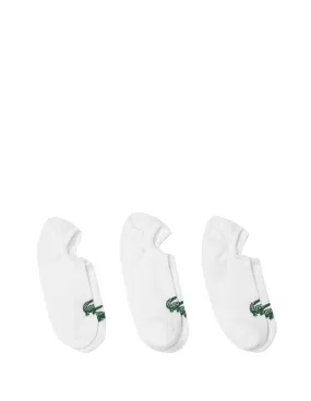 Lot de 3 paires de chaussettes invisibles Lacoste Ref 63192 001 Blanc