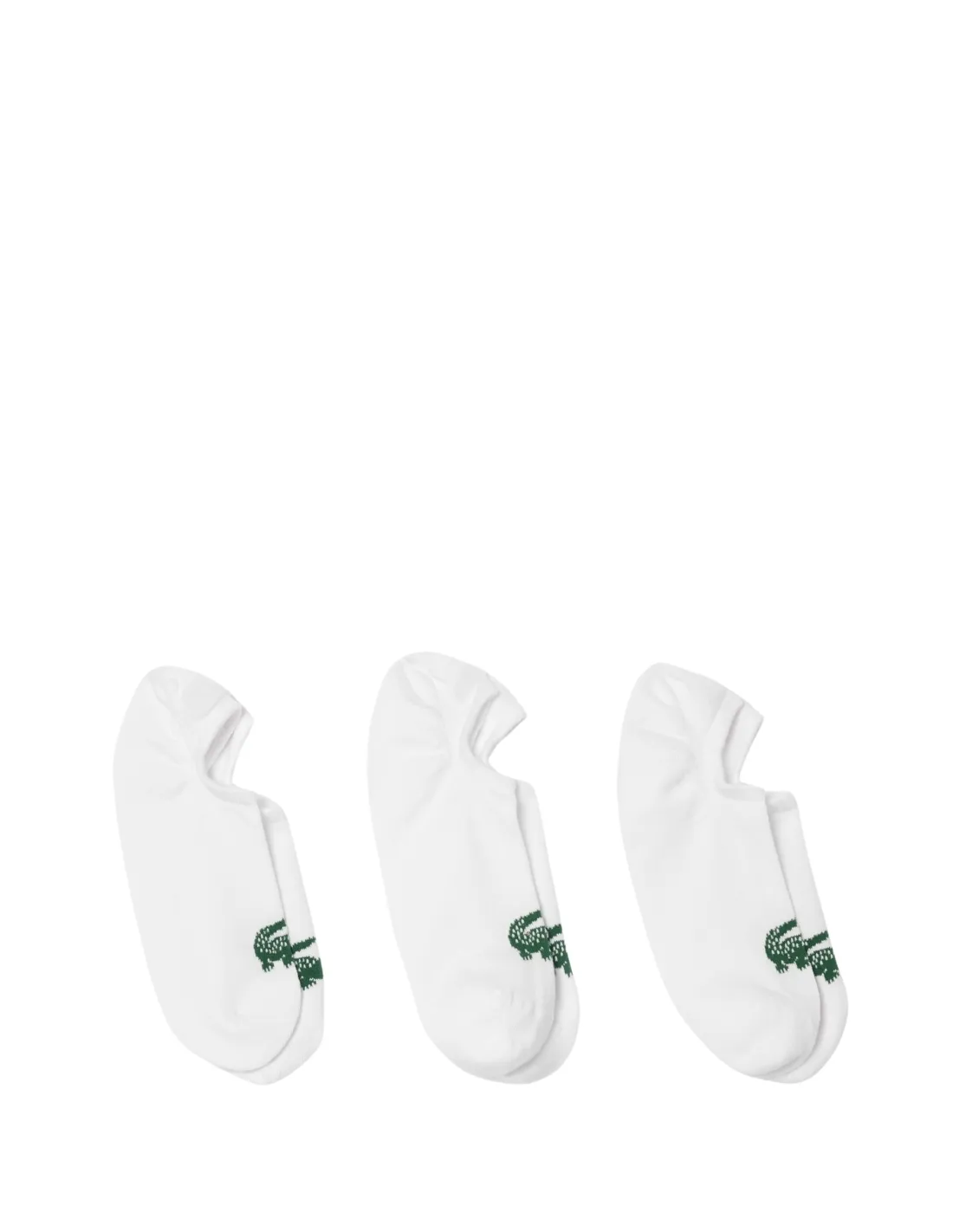 Lot de 3 paires de chaussettes invisibles Lacoste Ref 63192 001 Blanc