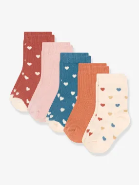 Lot de 5 paires de chaussettes coeurs bébé PETIT BATEAU multicolore - Petit Bateau